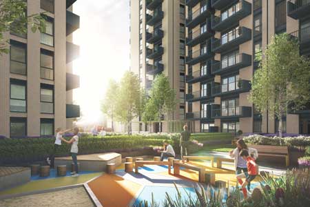 Exterior CGI of a residential development by 5PA Architects - image 3