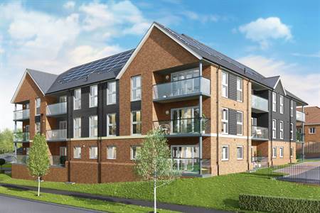 Exterior view CGI of Davenport Court development by Redrow Homes