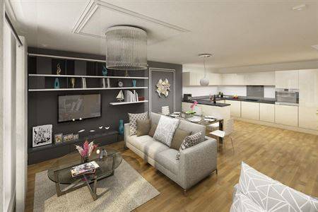 Interior CGI image CGI-Living_and_Kitchen