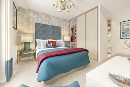 Interior CGI image of a Master Bedroom