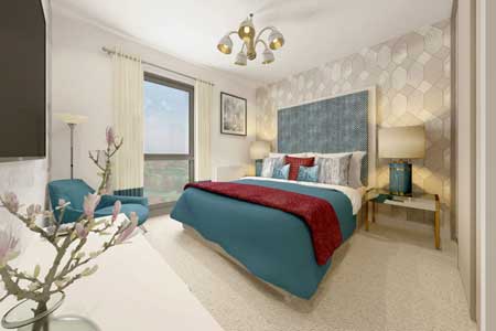 Interior CGI image of Master bedroom